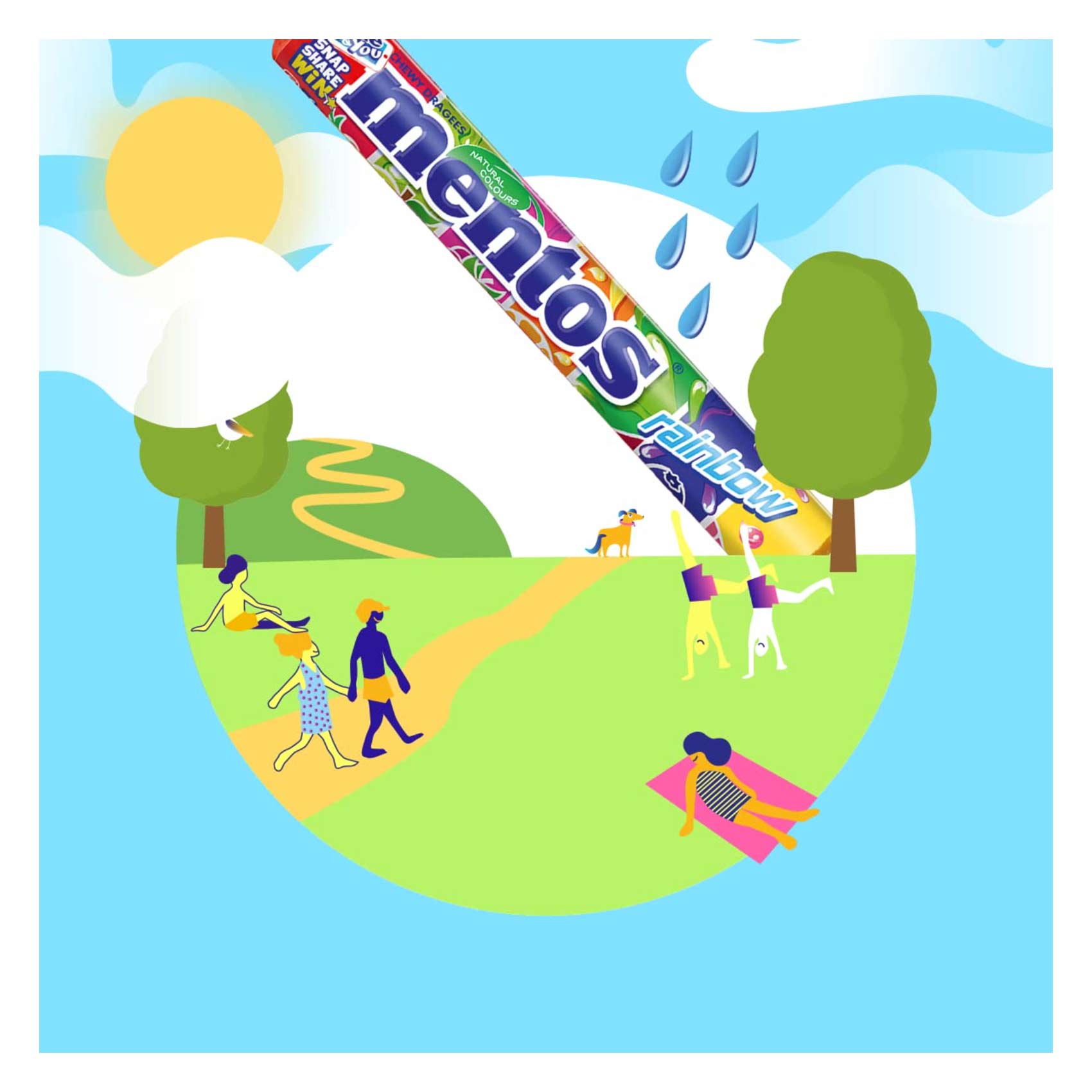Mentos Chewy Candy Rainbow 29 Gram product thumbnail 4