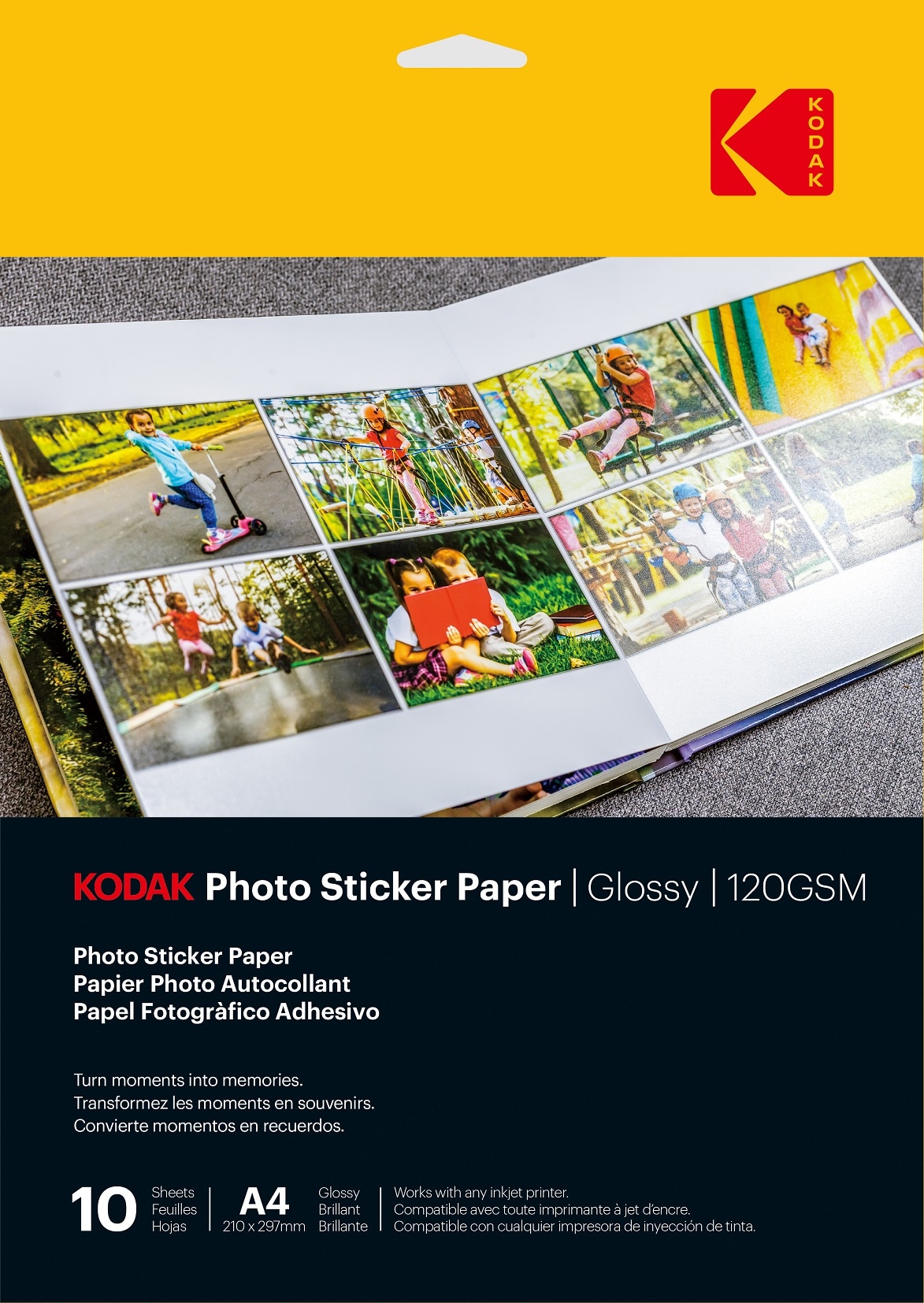 كوداك Kodak Photo Sticker Paper Glossy 120 120 GSM