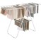 Rabos Clothes Drying Rack, Stainless Steel Gullwing Space-Saving Laundry Rack Foldable For Easy Storage