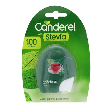 Canderel With Stevia Zero Calorie Sweetener 100 Tablets