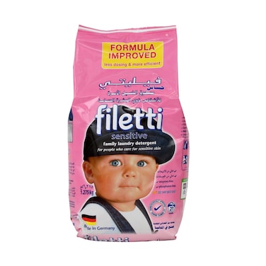Filetti sensitive, family laundry detergent, for people who care for sensitive skin 1.275kg