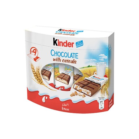 Kinder Chocolate with Cereals, Multi Pack, 9 Bars, 211.5g