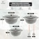 LIFE SMILE Pots Set 8 pieces - Kitchen Cookware set, Granite Non Stick Coating, Die Cast aluminum 100% PFOA FREE include Casseroles &amp; Silicone Utensils (Gray (24/28/32CM))