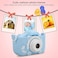 Byged Children's Camera, 12Mp Mini Cartoon Kitty Digital Camera Toy With Dual Camera For Kids Children (Brave Blue)