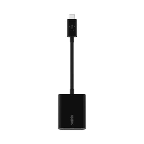 Belkin F7U081BTBLK Connect USB-C Audio + Charge Adapter - Black