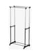 DOUBLE POLE Stainless Steel Garment Organizer Silver/Black