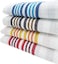 1CHASE&reg; HoneyComb Stripe Kitchen Towel, Reuseable super soft and Absorbent 100% Cotton Pack Of 8 (38 x 64)