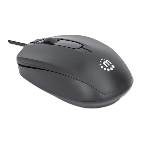 Manhattan 190190 Comfort II Wired Optical Mouse - Black