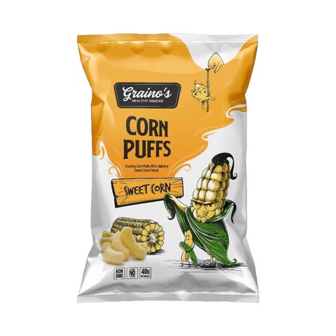 Graino&#39;s Corn Puffs with Sweetcorn - 40 gram