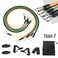 Generic-11pcs Resistance Bands Set Exercise Bands with Door Anchor Handles Legs Ankle Straps for Resistance Training Rehabilitation Family Easy Training