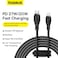 Baseus USB C To Lightning 1.2M Fast Charging Power Delivery PD 20W Cable For iPhone 14/14 Pro/14 Plus/14 Pro Max, iPad Pro And iPhone 8-13 All Series Black