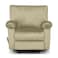 In House Velvet Rocking &amp; Rotating Recliner Chair - Dark Ivory - H1