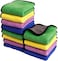 Lavish [ 12-Piece ] Microfiber Cleaning Cloth Size 30 X 40 cm Assorted Color Size 30 X 40 cm