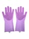 Generic Silicone Dish Washing Gloves Purple 16x14x12centimeter