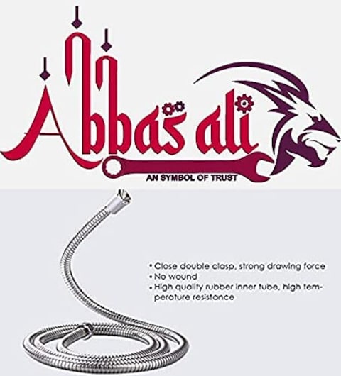 Abbasali 1.5 M Stainless Steel Shower Hose Flexible Handheld Showerhead Replacement Hose