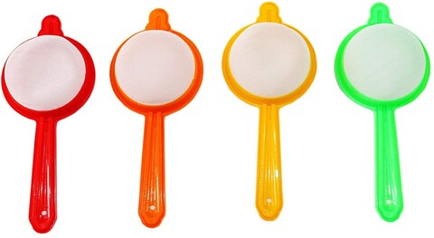 Lavish Plastic Tea And Coffee Strainers, Multicolor (Set Of 4)