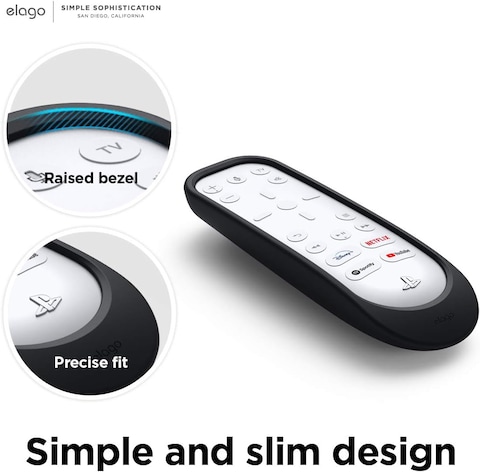 elago Silicone Remote Case Compatible with Playstation 5 Media Remote Cover Durable Silicone Construction, Slim and Ergonomic Design, Drop Protection - Black