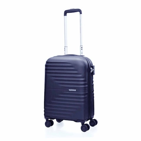American Tourister Twist Waves Hard Spinner 55cm Navy Blue