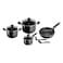 Tefal Dark Stone Cookware Set 9 Piece 