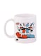 Bp Cuphead Video Game Printed Mug White/Orange/Blue 12Ounce