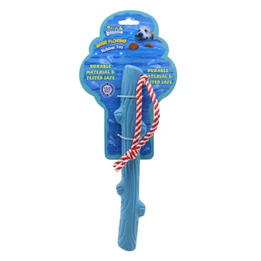 Soleil Water Floating Rubber Dog Toy Blue