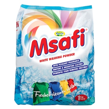 Bidco Msafi Whitewashing Detergent Powder Sachet 1Kg