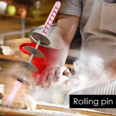 Adjustable Blade Roller Pin Multifunction Bread Cutter for Bread, Pizza and Spaghetti