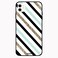 Theodor Apple iPhone 12 Mini 5.4 inch Case Black Golden Gliter Lines Flexible Silicone