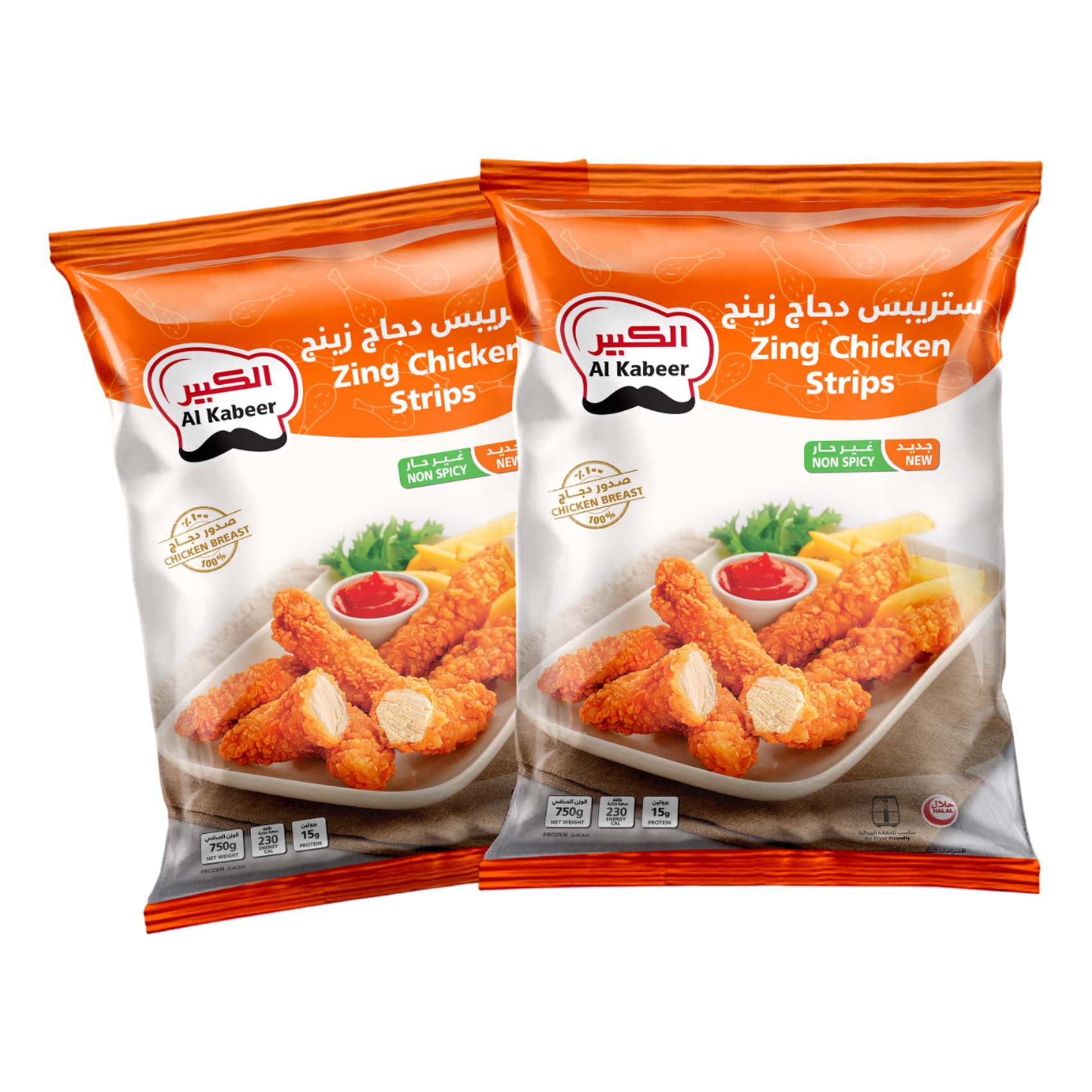 Buy Al Kabeer Zing Chicken Strips Non-Spicy 750g Pack of 2 Online ...