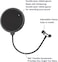 Mike Music Pop Filter, Pop Filter 360 Degree Flexible Gooseneck Stabilizing Arm For Recordings, Broadcast (Microphone Pop Filter, Black)