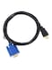 Generic HDMI Male To VGA Adapter Cable 1.8meter Black/Blue