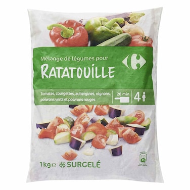 Carrefour Frozen Ratatouille Mixed Vegetables 1Kg