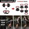 ULTIMAX- Adjustable 7 in 1 Dumbbell Set, Free Weights Dumbbells Set with Connecting Rod Used as Barbell, Kettlebell and Push-ups, Weightlifting Fitness for Home/Office-15Kg