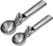 GulfDealz Kitchen Durable Ice Cream Spoon with Easy Trigger, Dipper for Fruits, Water Melon Scoop, Stainless Steel Material - 2 Pieces
