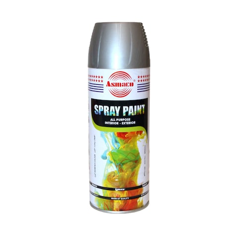 Buy Asmaco Spray Paint Grey 400ml Online | Carrefour Qatar