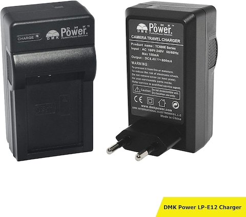 DMK Power LP-E12 TC600E Travel Charger for LP-E12 EOS M M2 M10 M50 M100 EOS 100D EOS Rebel SL1 EOS KISS X7 PowerShot SX70 HS