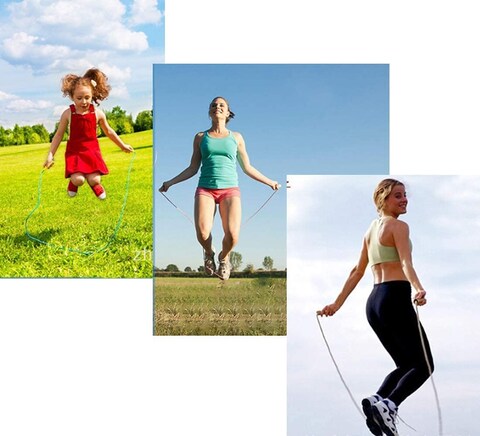 ULTIMAX Jump Rope Adjustable for Fitness Workout Exercise Jump ropes-Silver