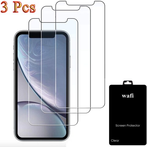 Wafi (Pack Of 3) Screen Protector Tempered Glass Highly Durable Scratch Resistant Surface Hardness 9H Bubble Free (iPhone 12 Pro)