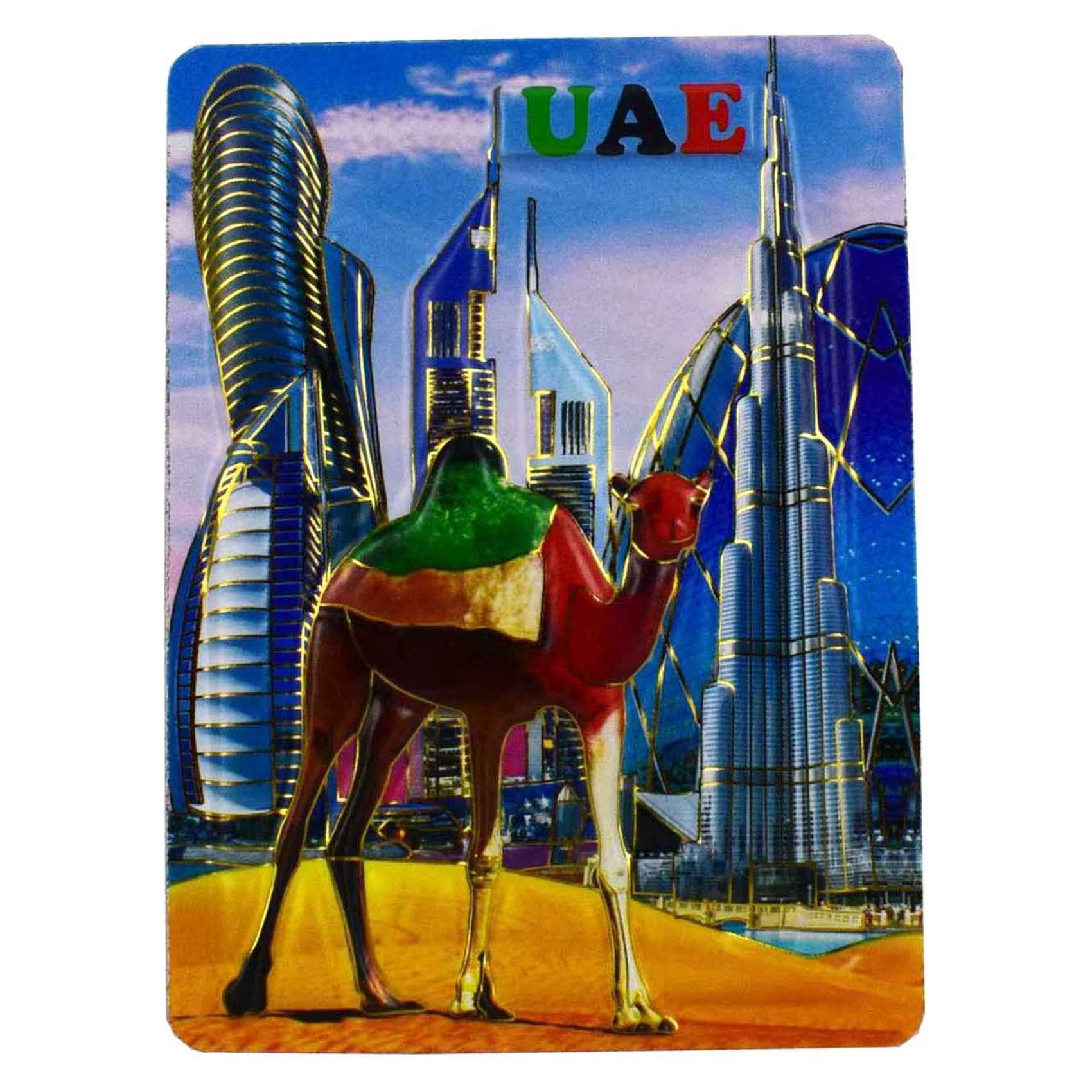 Dubai Souvenir Design 2 Magnet Multicolour