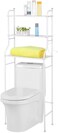 Generic U-Hoome Toilet/Bathroom Shelf &ndash; 3 Tier Iron Toilet/Bathroom Towel Holder Rack Holder Over Bathroom Shelf Organiser Toilet Bathroom Storage Finishing Racks Shelf Washing Machine Unit, White