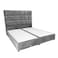 In House Alex Velvet Bed Frame - King - 200x200 cm - Gray