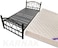 Karnak Heavy Duty Single Metal Steel Bed With Medicated Mattress Dimension 90x190 Centimeters