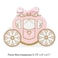 Creative Converting Princess Carriage Favor Boxes 8-Pieces- Pink/Gold
