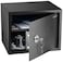 Rubik Safe Box with Key and Shelve for Home Office Shop (38x30x30cm)Black