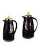 Royal Camel Thermos Set Two Pieces For Tea And Coffee Black/Golden 1Liter