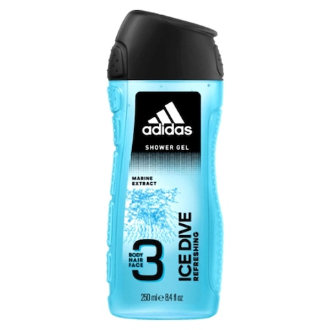 Adidas Ice Dive 3-In-1 Shower Gel Blue 250ml