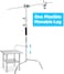 COOPIC C Stand C40SC Heavy Duty Light Stand Height 150-330cm with Sliding up-down Leg, 127cm Boom Arm, Grip Heads for Photo Studio Photography Strobe Light Video Umbrella Softbox Monolight