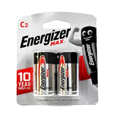 Energizer Alkaline Battery C Size Pack of 2 Pieces