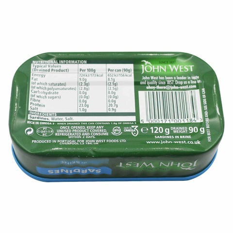 John West Sardines In Brine 120G  - Canned Fish