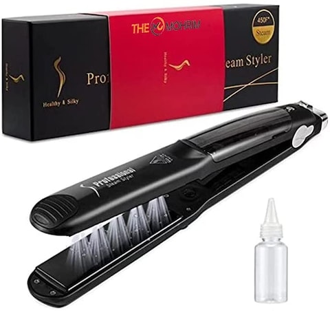 The Mohrim Professional Steam CeRAMic Hair Straightener Flat Iron Ionic Vaporizer Hairdressing Steam Styler 3 In 1 Curling Iron